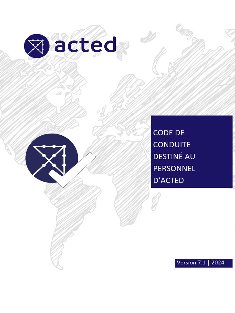 Code de conduite du personnel d'Acted | PDF | Environnement naturel ...