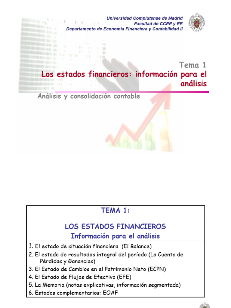 Tema 1 - Los Estados Financieros | PDF