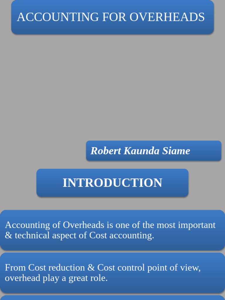 Overheads | PDF