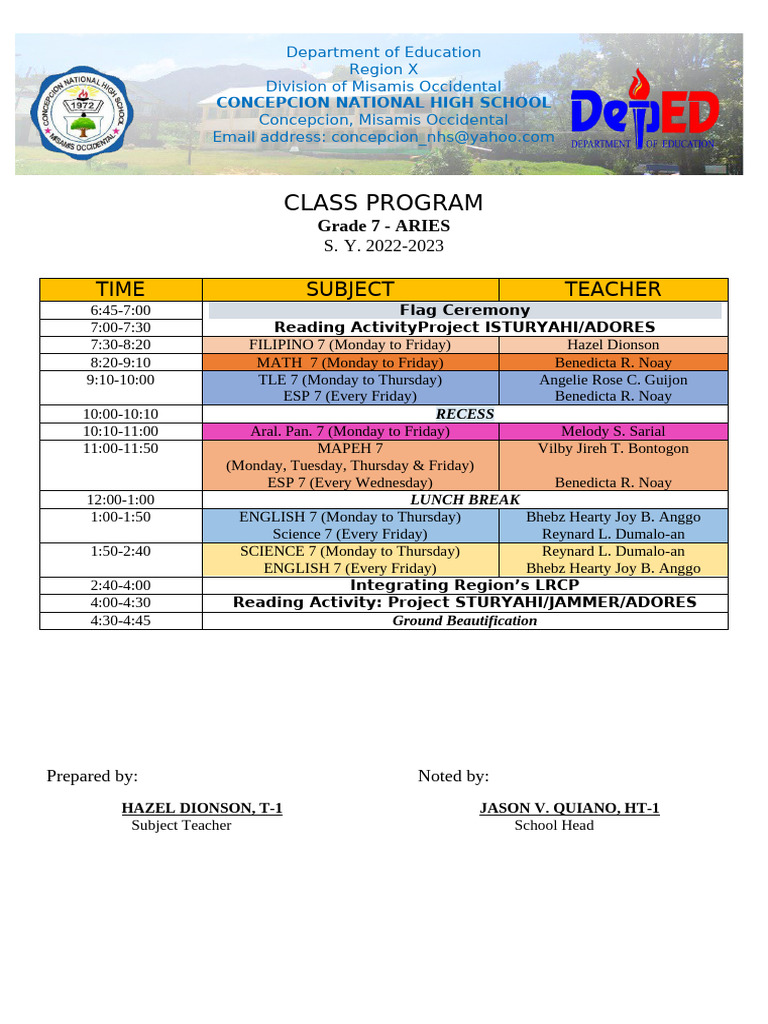 CLASS Program | PDF