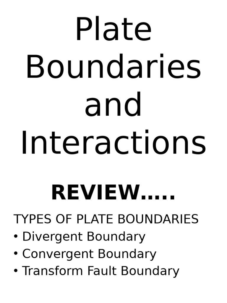 Plate Boundaries And Interactions Pdf