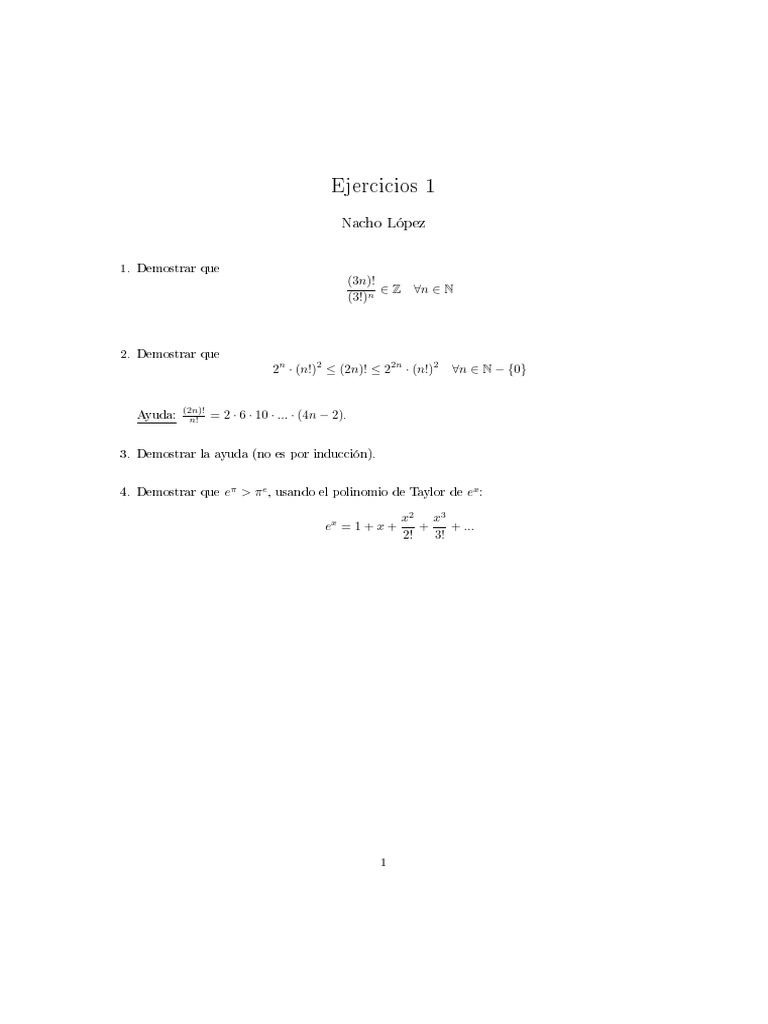 Ejercicios 1 | PDF