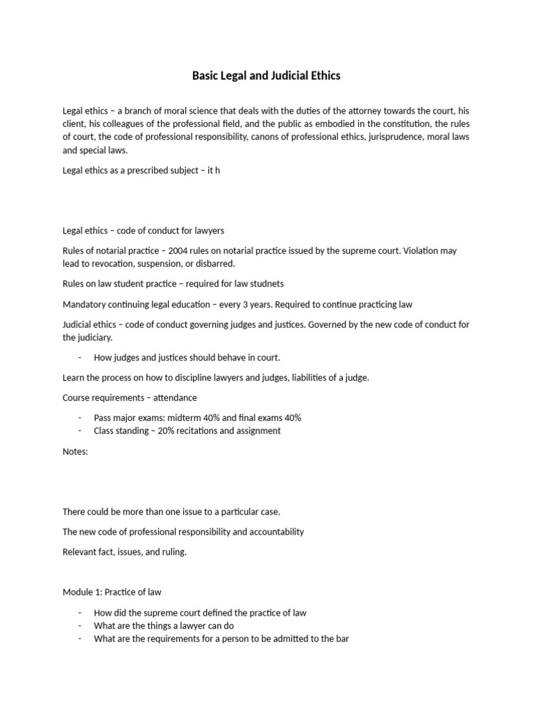 Legal Ethics Notes | PDF