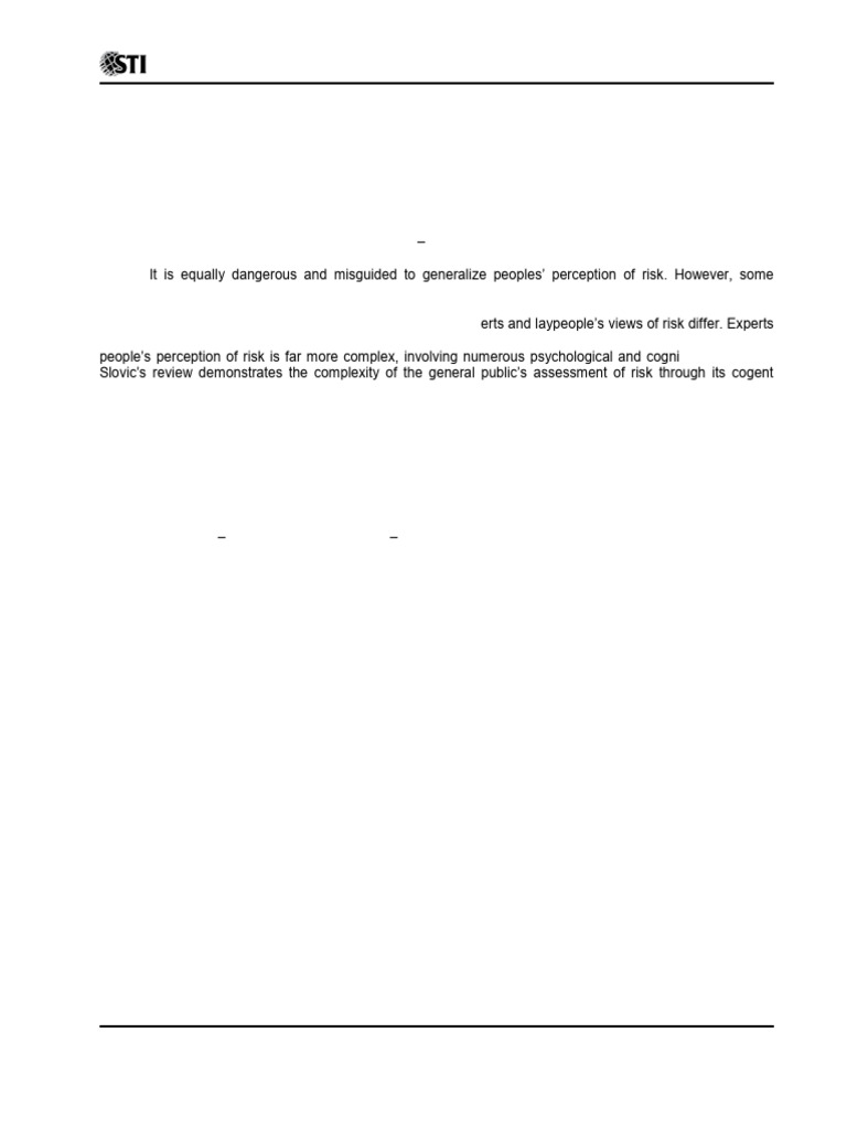 Understanding Risk Perception Dynamics | PDF | Risk | Psychology