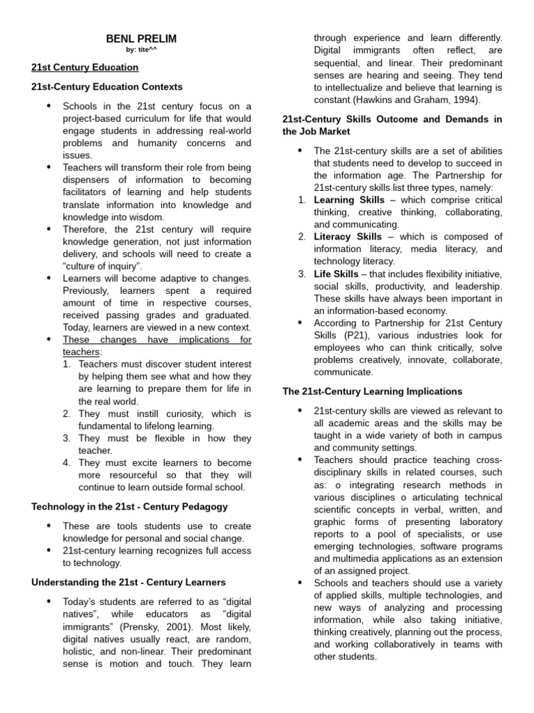 Benl Prelim | PDF