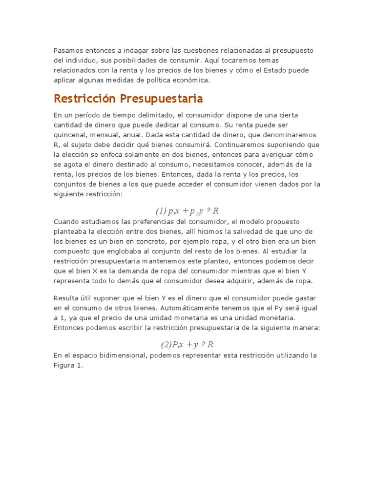 Pasamos Entonces A Indagar Sobre Las Cues Ti Ones As Al Presupuesto Del ...