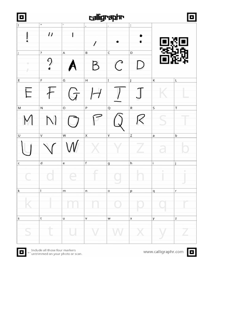 Calligraphr Template | PDF