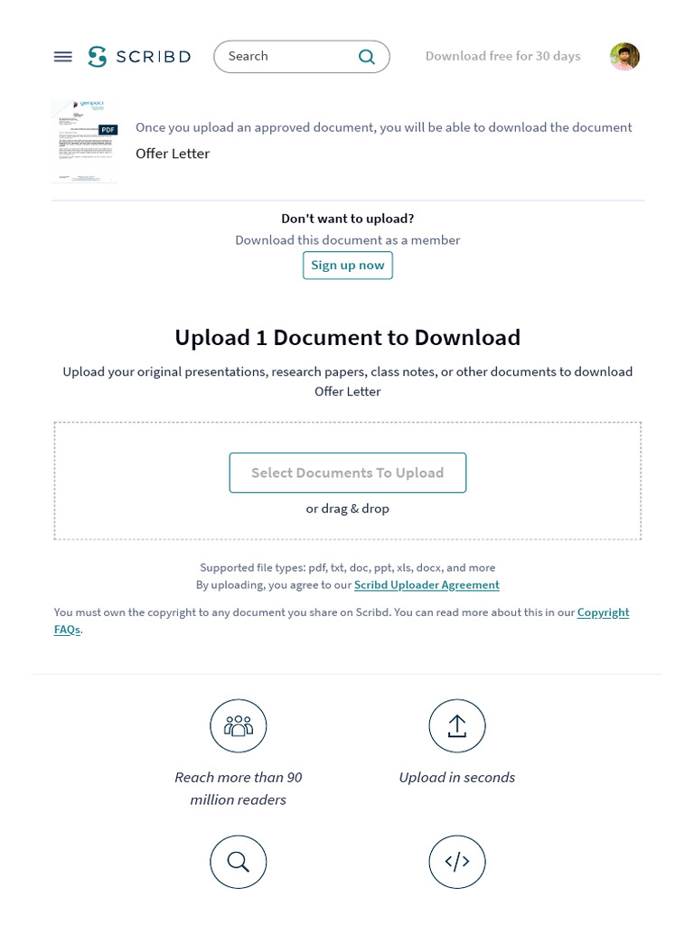 Upload A Document - Scribd | PDF