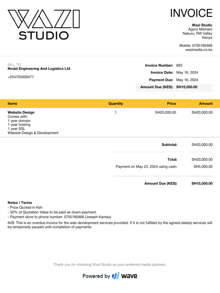 Invoice 893 2024-05-16 | PDF