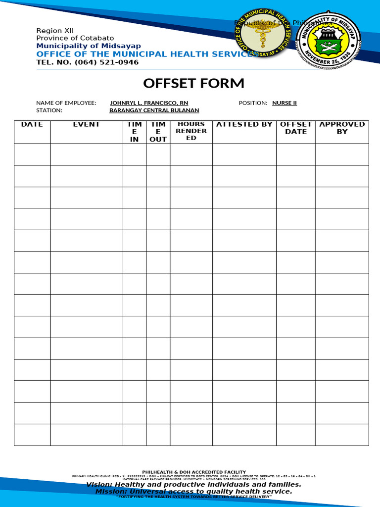 Offset Form | PDF