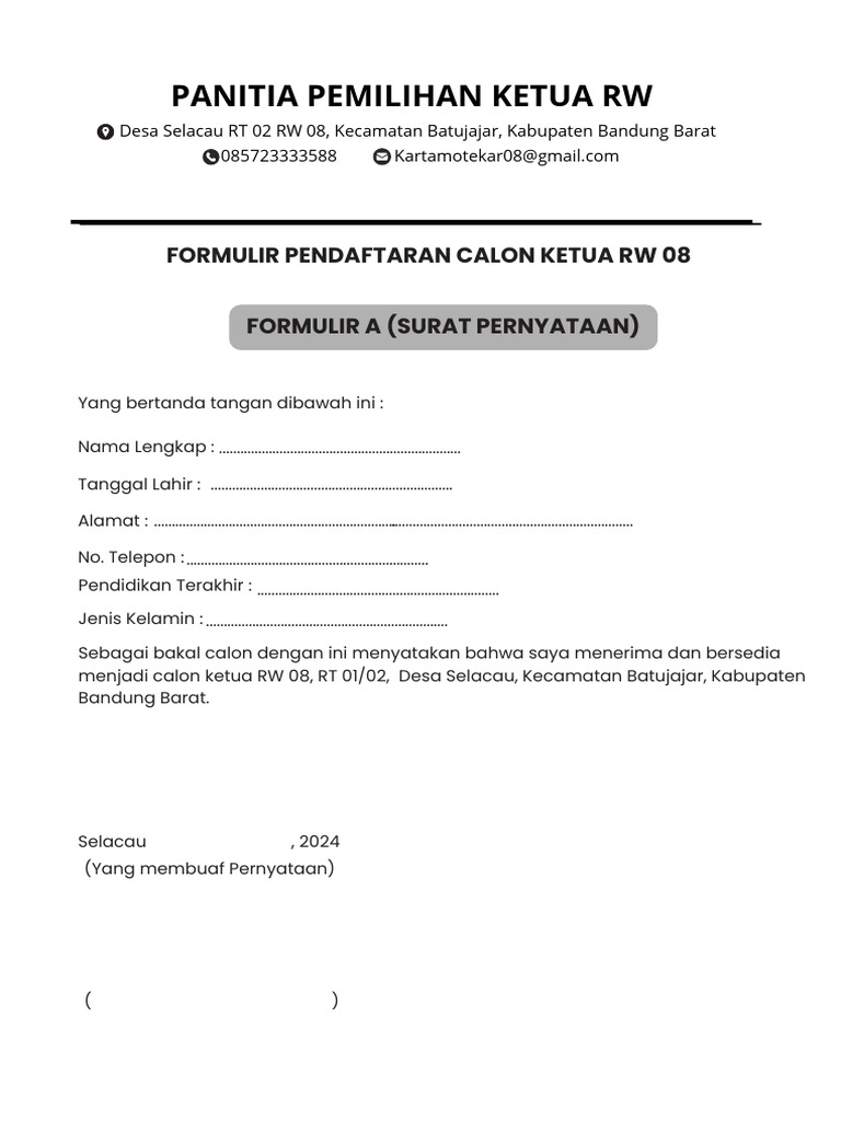 Kuning Abu-Abu Simpel Formulir Pendaftaran Ekstrakurikuler Dokumen | PDF