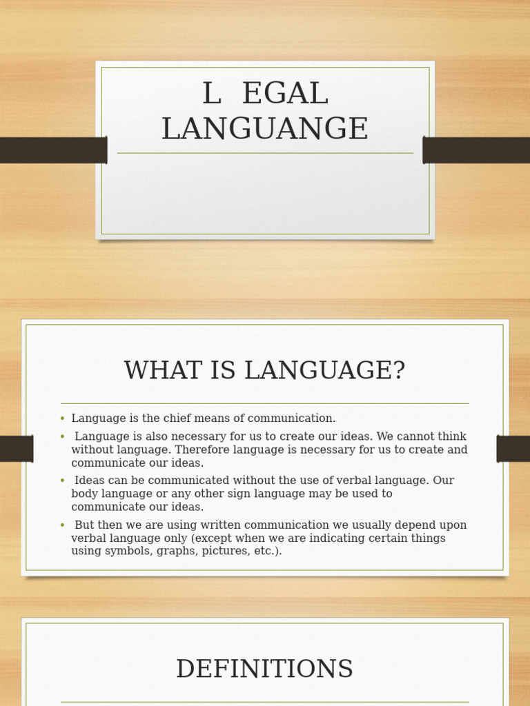 Legal Language Rectified | PDF