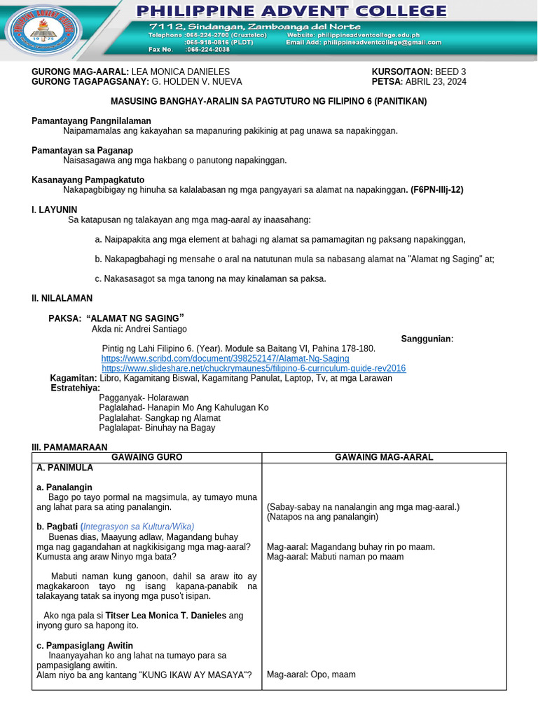 Alamat NG Saging | PDF