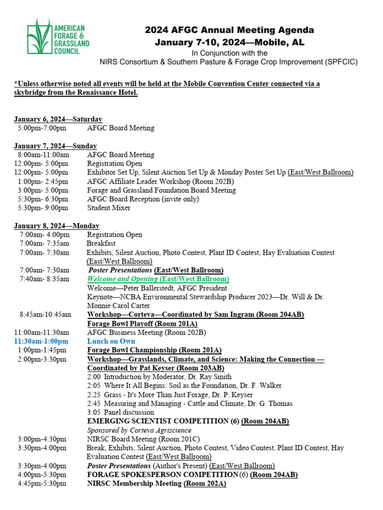 AFGC24 DraftAgenda | PDF