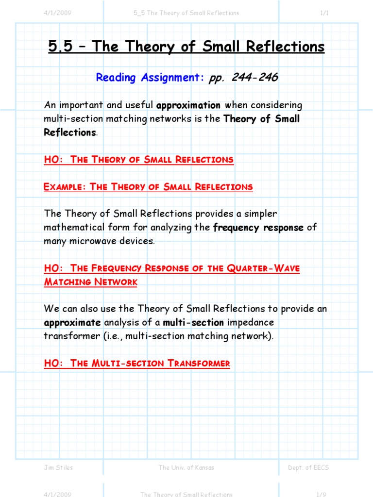 Section 5 5 The Theory of Small Reflections Package | PDF ...