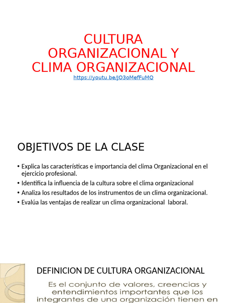 Clima y Cultura Organizacional | PDF | Hospital | Crecimiento personal ...