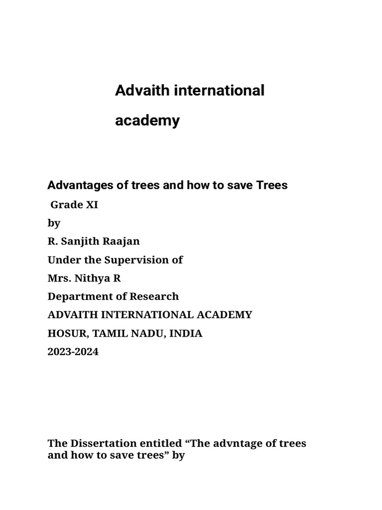 Viva project save trees pdf