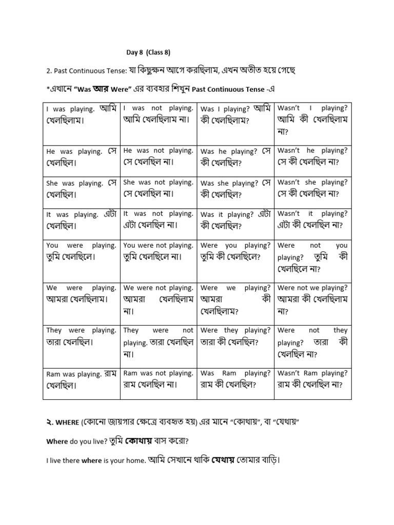 Day 8 Spoken English | PDF