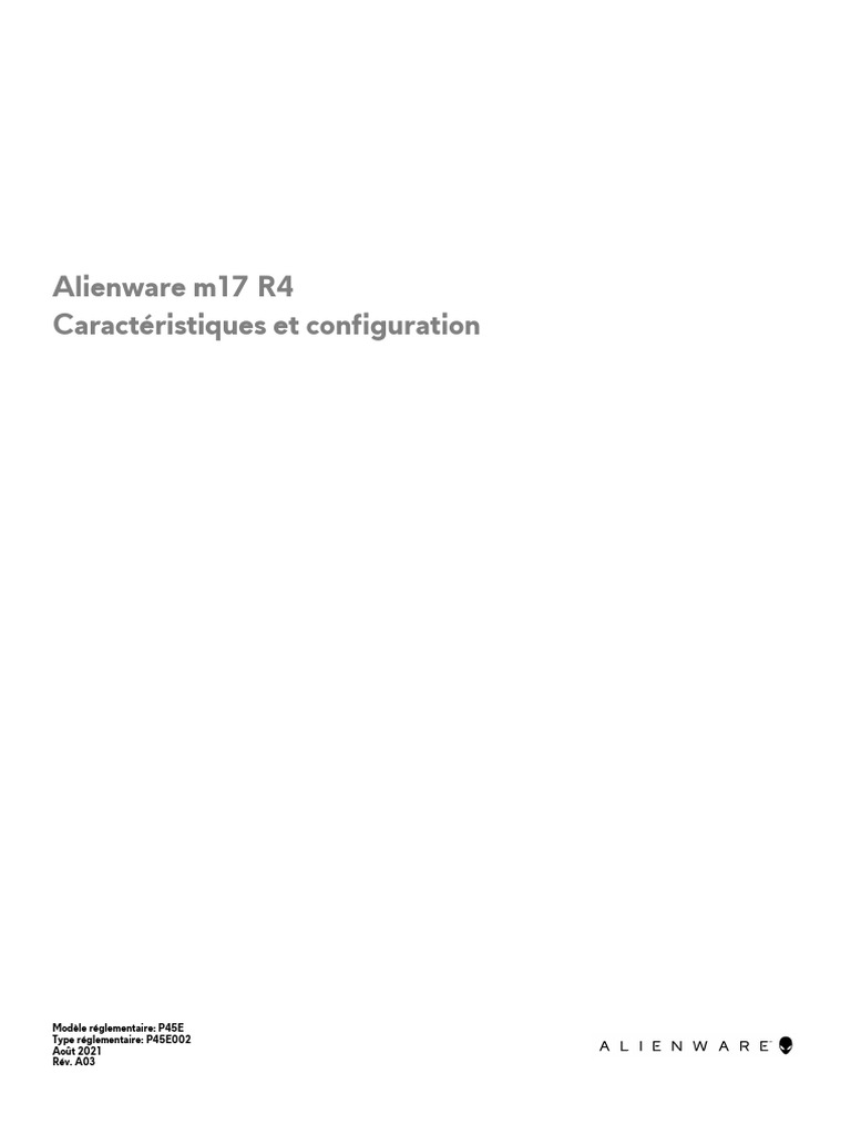 Alienware m17 R4: Caractéristiques et Guide | PDF | Wi Fi | Games ...