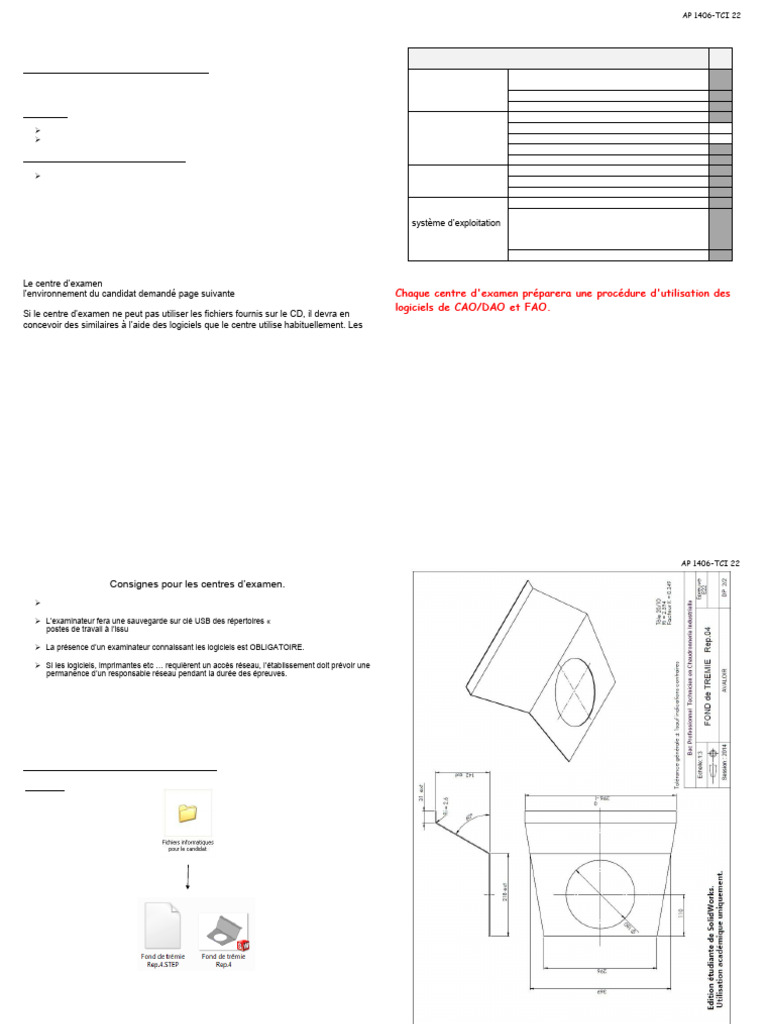 Consignes Bac TCI E2 | PDF