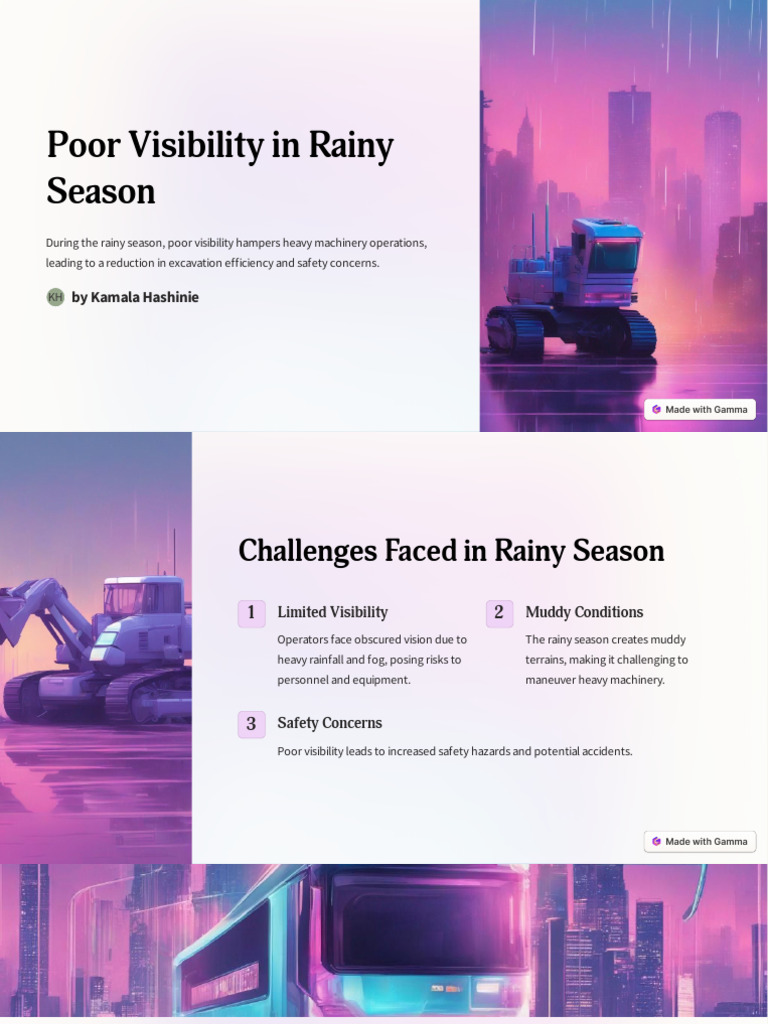 Poor Visibility in Rainy Season | PDF