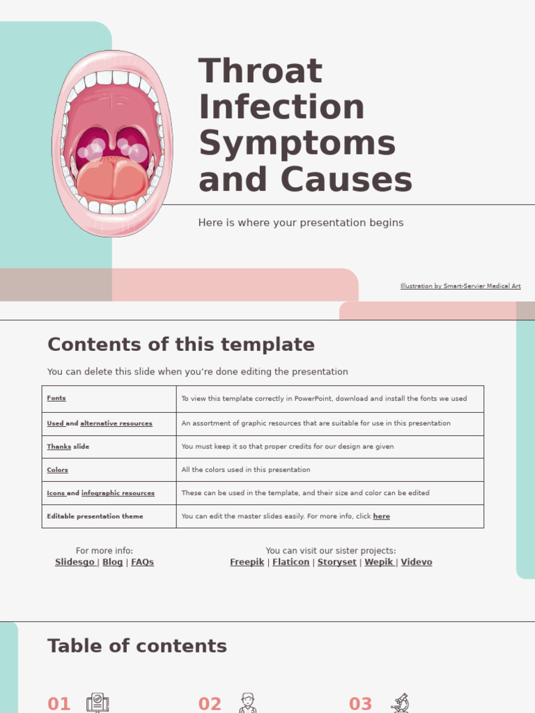 Throat Infection Symptoms and Causes by Slidesgo | PDF