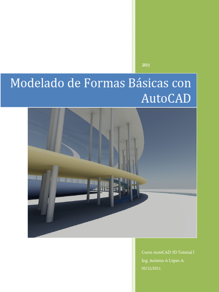 Tutorial AutoCAD 3D: Modelado de Estadio | PDF | Cad automático ...