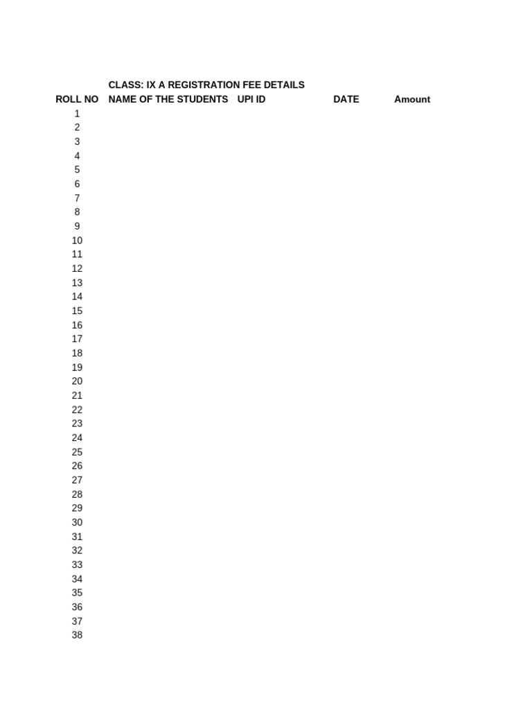 Class ix registration fee details pdf