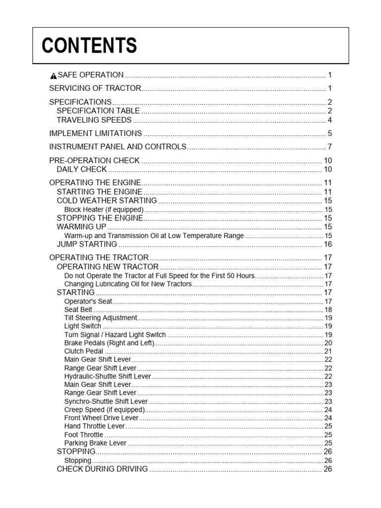 M6040 Tractor Operator Manual | PDF