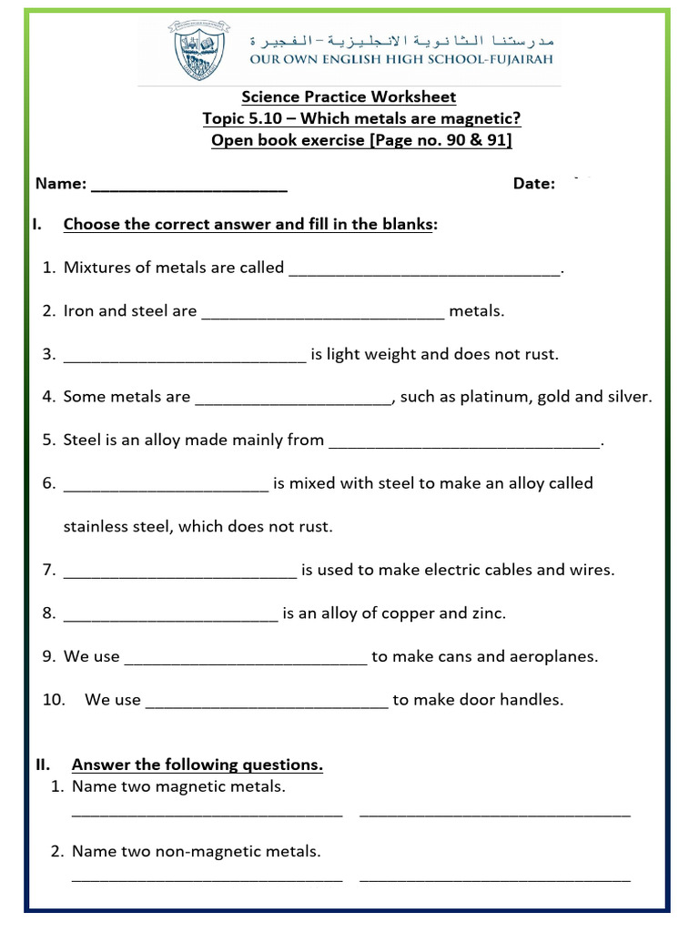 Unit 5 - Topic 5.10 Answer Key | PDF