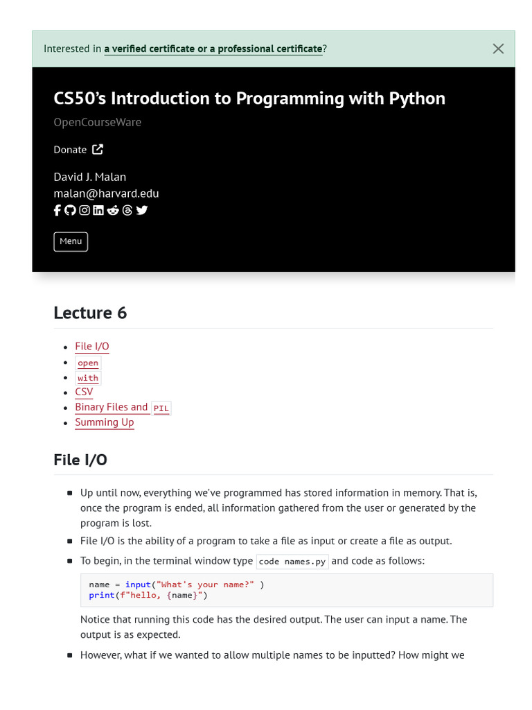 Cs 50-Harvard-Edu-P | PDF