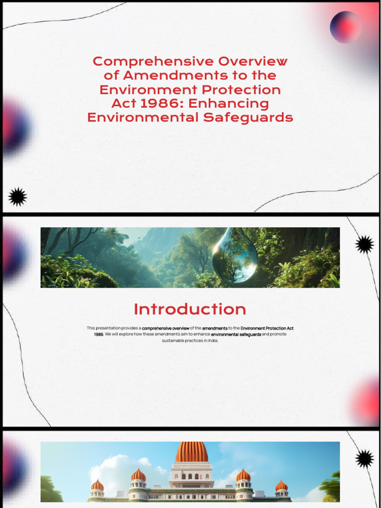 Slidesgo Comprehensive Overview of Amendments To The Environment ...