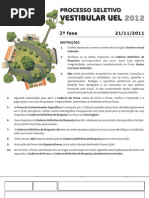 2° Fase Do Vestibular Da Uel de 2012