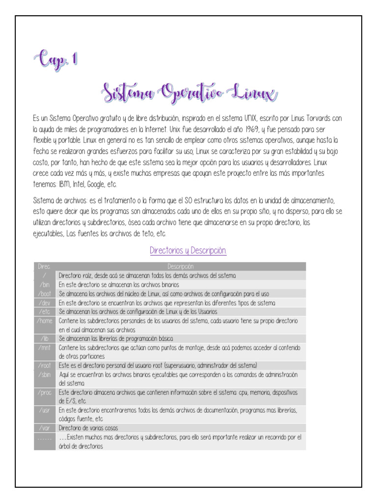 Cap - 1 - LINUX (1) (Recuperado) | PDF