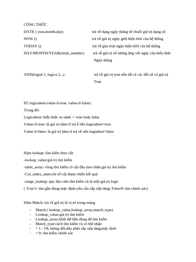 Công TH C | PDF