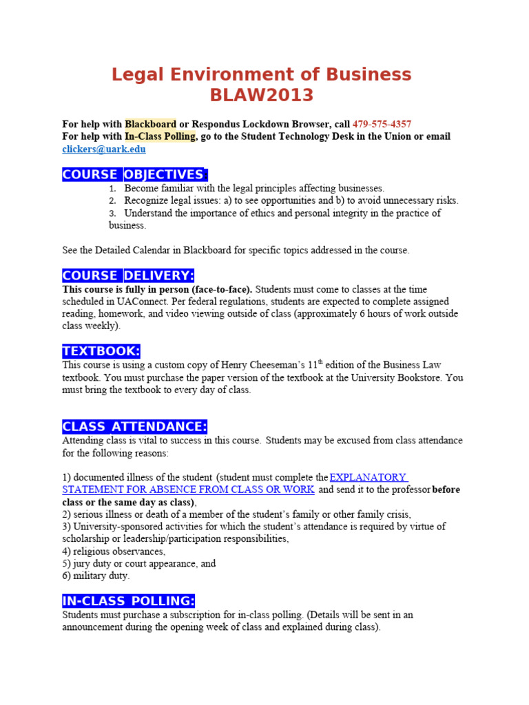 Legal Environment of Business Overview PDF Academic Integrity