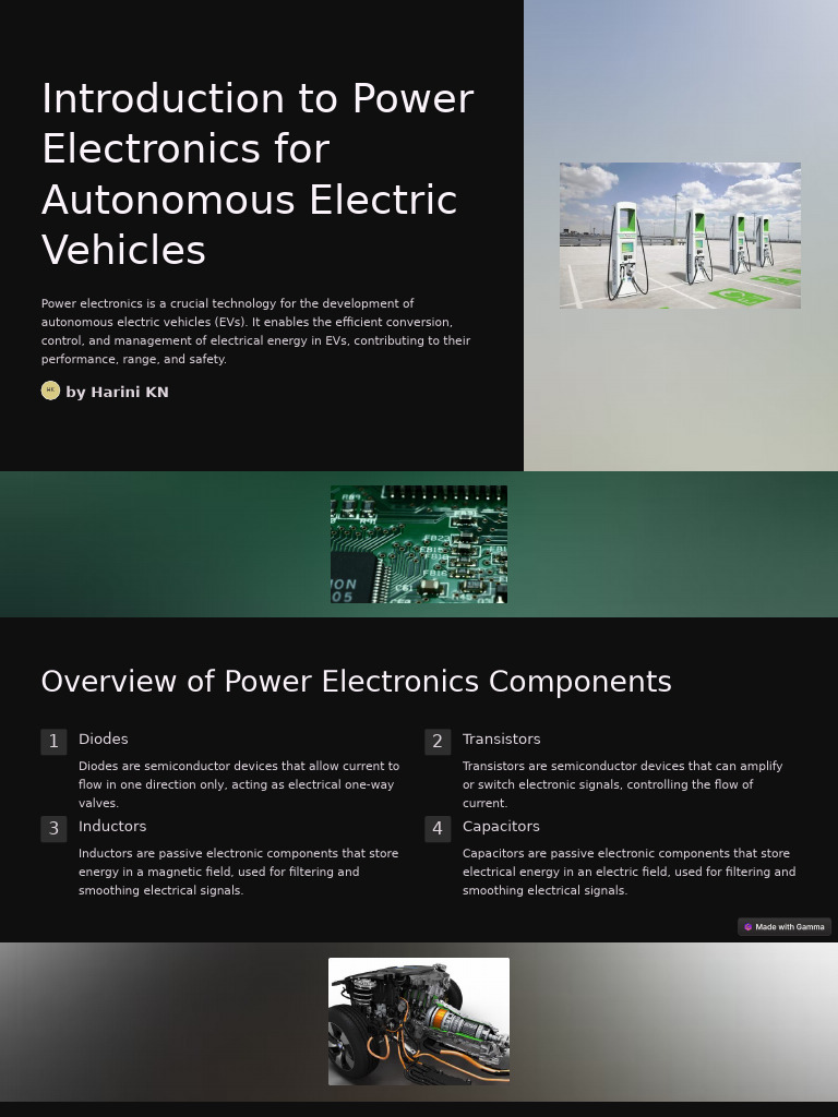 Introduction To Power Electronics For Autonomous Electric Vehicles | PDF