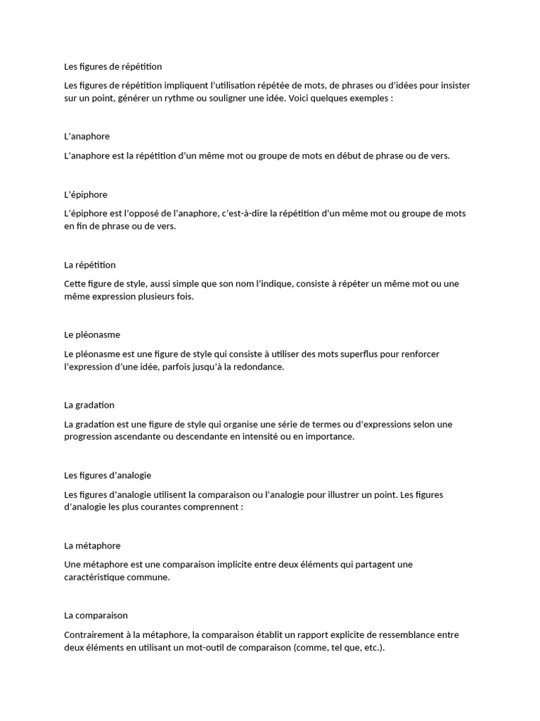 Les Figures de Répétition | PDF