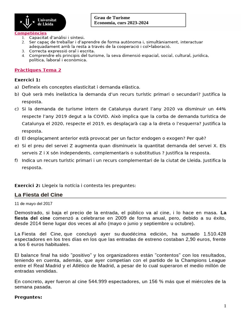 Activitats Tema 2 | PDF