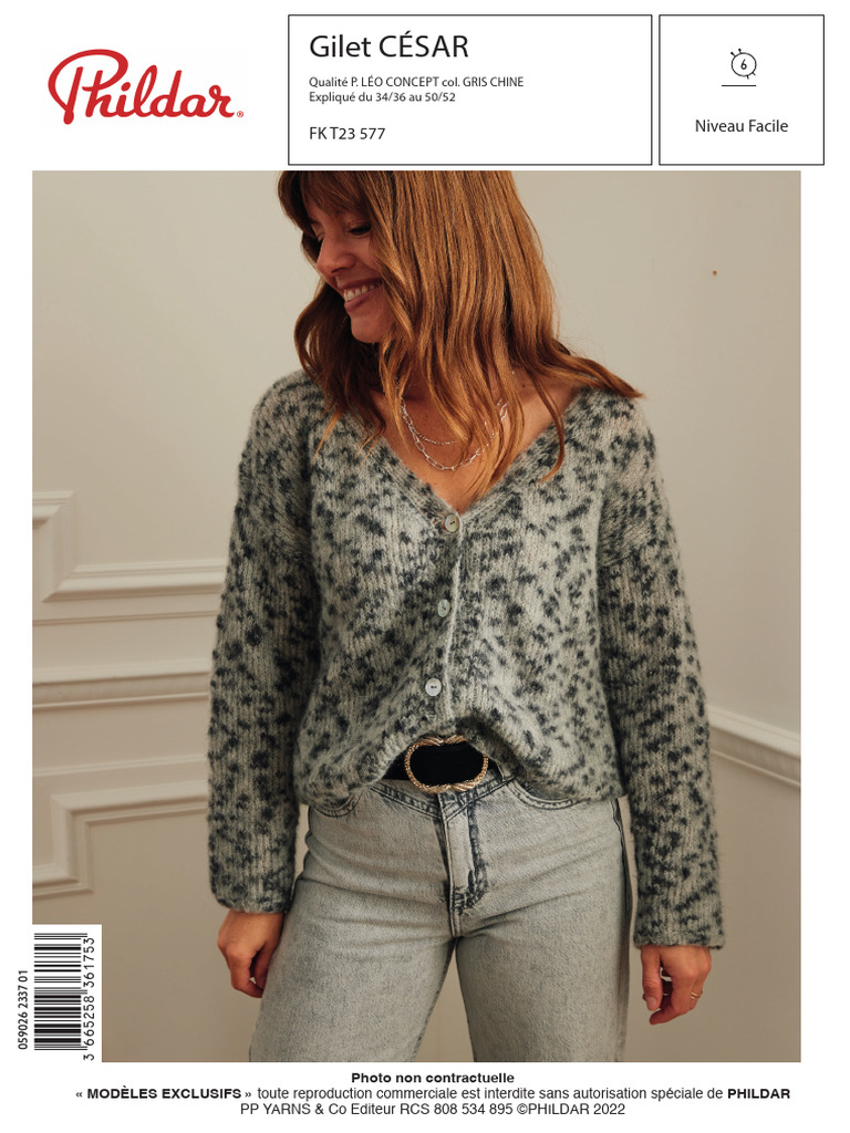 Modele Gilet Femme Cesar | PDF