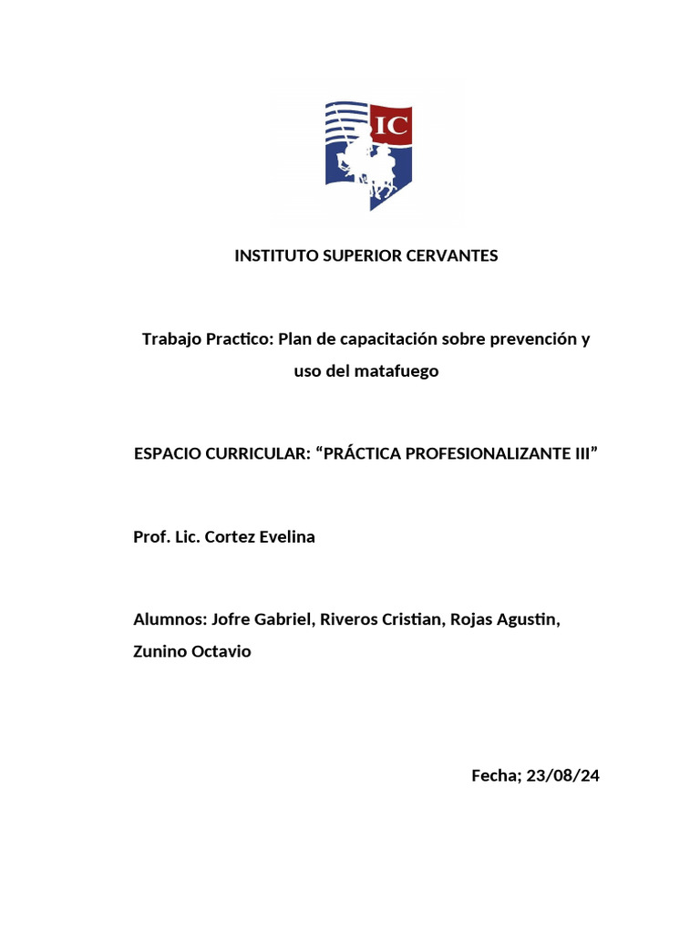 Plan de Capacitacion | PDF