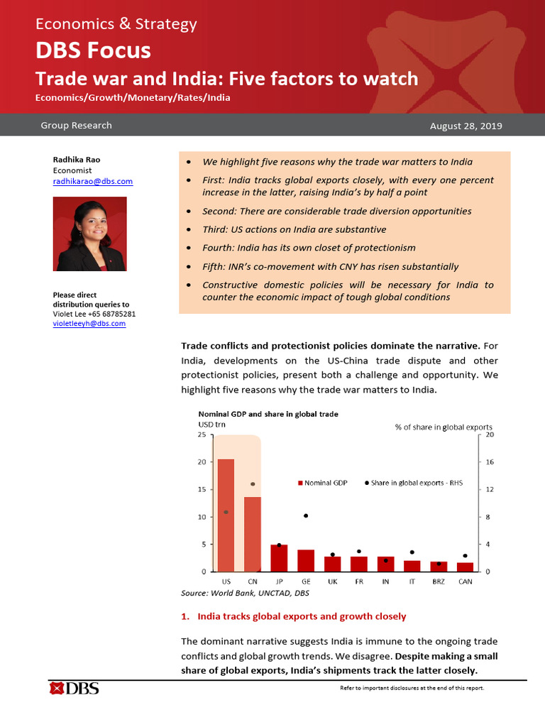 Trade War Impact on India: Key Factors | PDF | Tariff | Protectionism