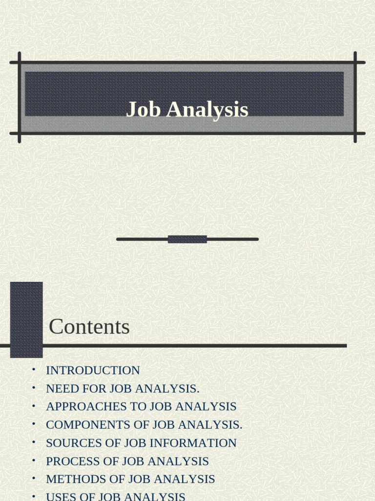 Job Analysis | PDF