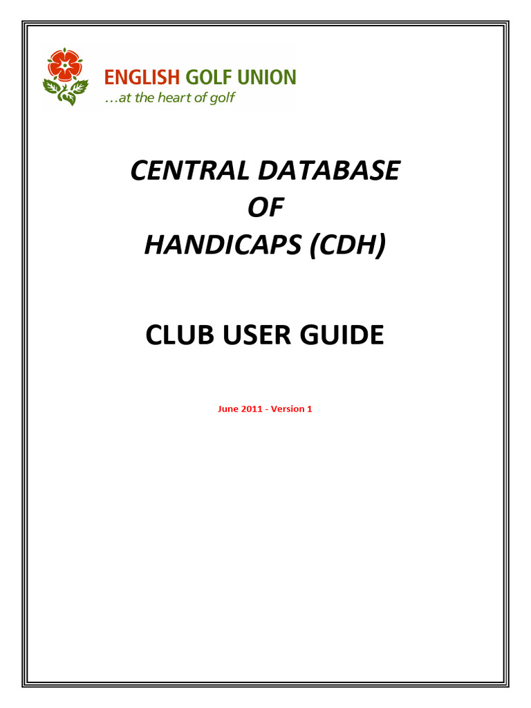 Golf Club CDH User Guide | PDF | Databases | Business