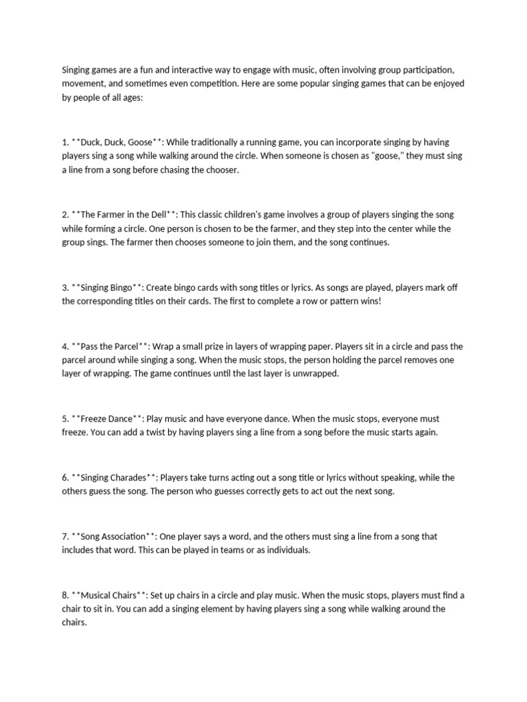 Singing Games aWPS Office PDF