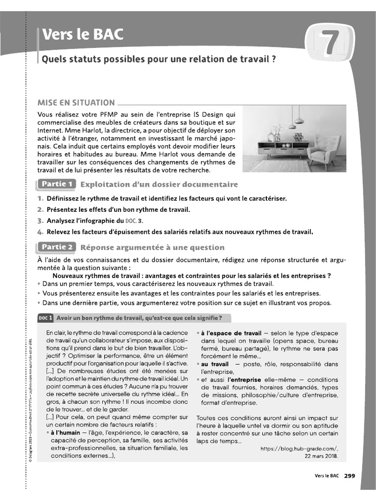 Vers Le Bac 7 - Quels Statuts Possibles Pour Une Relation de Travail | PDF