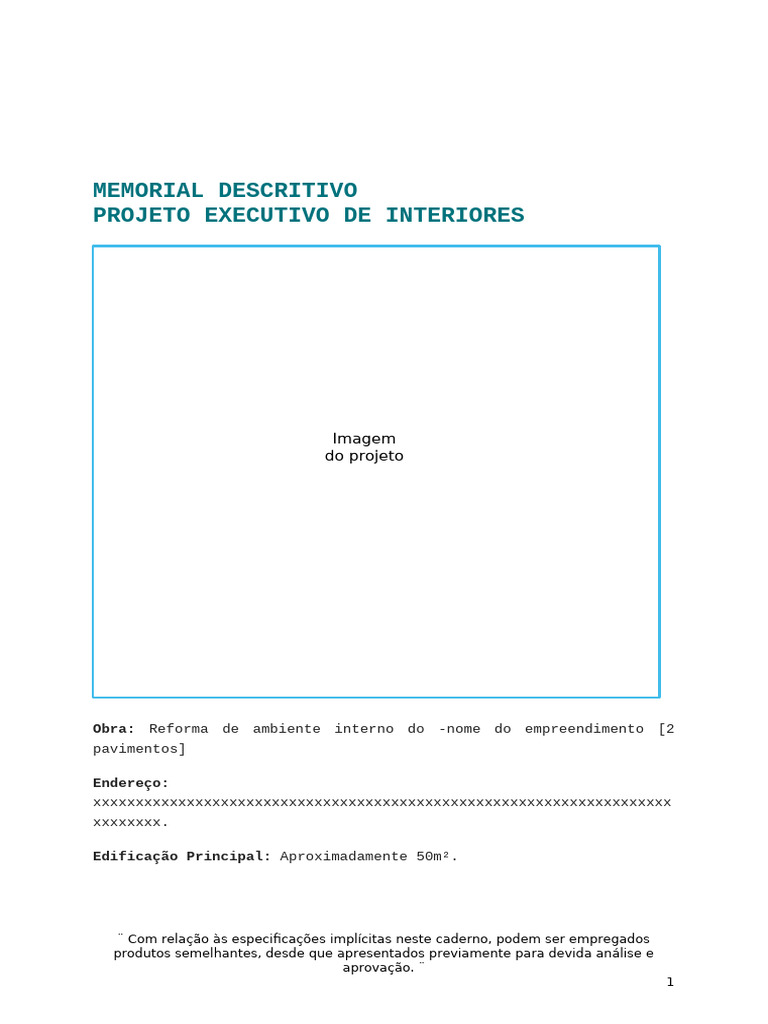 Memorial Descritivo de Interiores | PDF | Drywall | Casa e Jardim