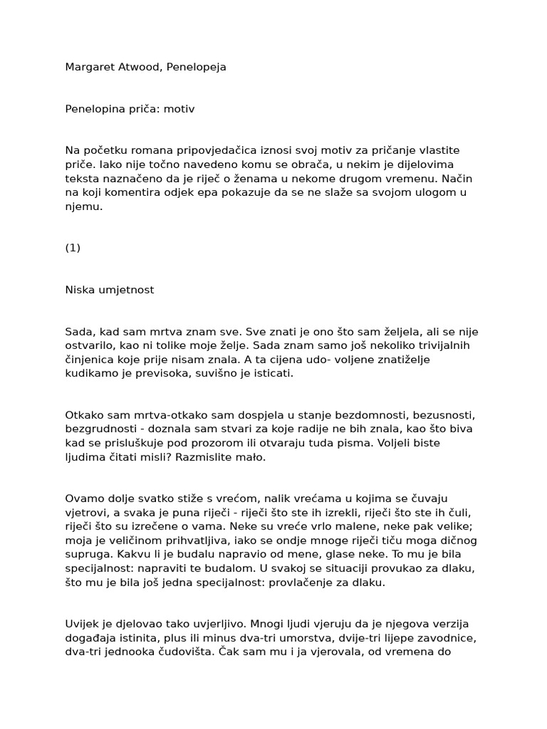 Lektira Penelopa | PDF