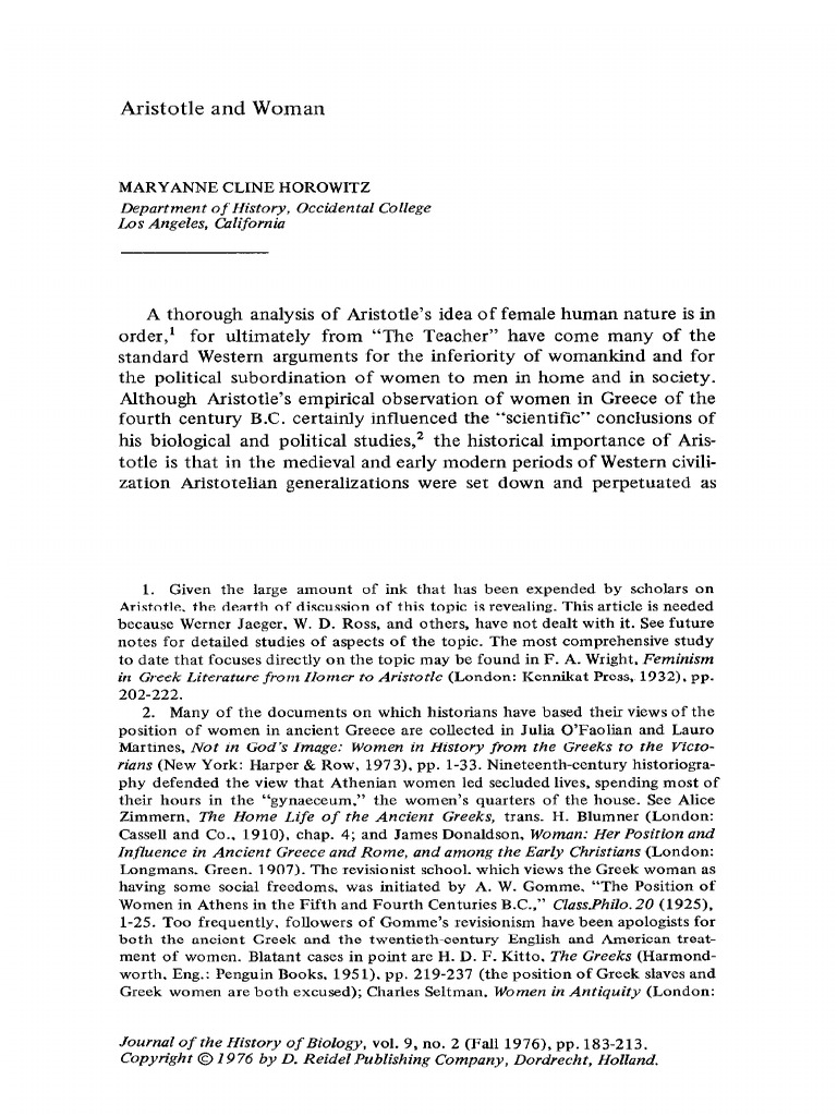 Horowitz 1976 | PDF