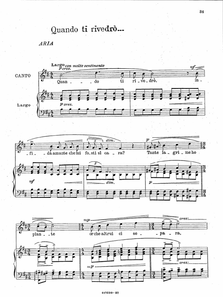 Quando Ti Rivedrò - Only Key | PDF